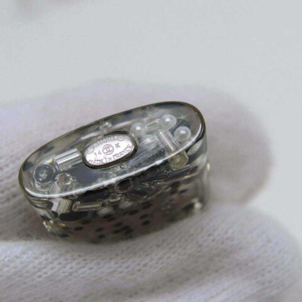 CHANEL White Logo Earrings - Picture 7 of 11